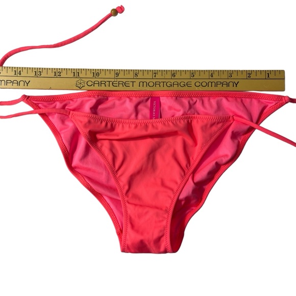 Victorias Secret String Bikini Size M Medium Triangle Ruffle Beaded Beach Sexy - Picture 12 of 16